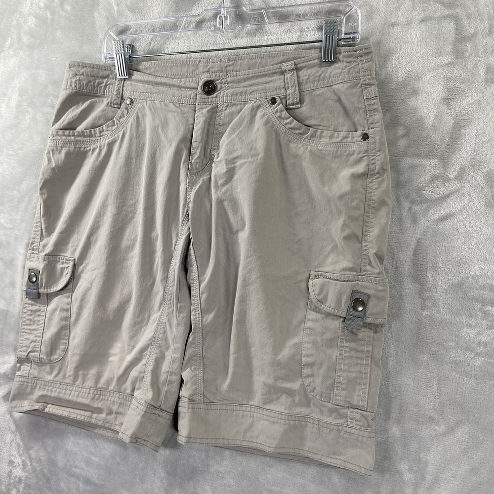 KUHL Shorts women's 10 (32x11) Splash Cargo Pocket Outdoor Gray Hiking Camping - Picture 3 of 11